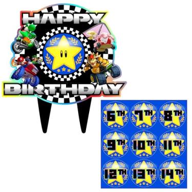 Imagem de Racing Car Truck Double Sided Cake Topper Blaze Wheels Lightning Mcqueen Monster Birthday Hot Party