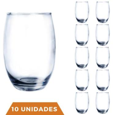 Imagem de Copo de Vidro Aruba Redondo Luxo 465ml Suco Agua Nadir 10Un - NADIR FI