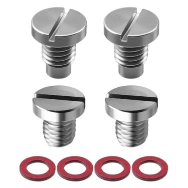 Imagem de Bujão de drenagem de óleo magnético e não magnético para motor de popa Yamaha 688-45341-00 90340-08002, parafuso de drenagem M8-1,25 2 pares
