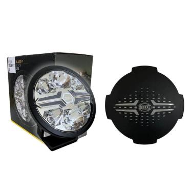 Imagem de Kit Farol Auxiliar Valuefit Black Led Drl + Capa Hella
