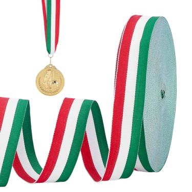 Imagem de PH PandaHall Fita listrada vermelha branca e verde, fitas italianas decorativas de 3 cm, fita de gorgorão dupla face, fitas listradas para embrulhar presentes, festas, artesanato, decoração de Natal