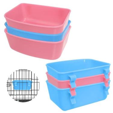 Imagem de Feeder hautllaif Hanging, pacote com 6 (azul, rosa) para animais de es