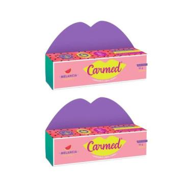 Imagem de Kit 2 Carmed Hidratante Labial Sabor Melancia Blister 10g cada - Cimed