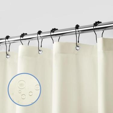 Imagem de Forro de cortina de chuveiro downluxe em tecido impermeável 70x72cm