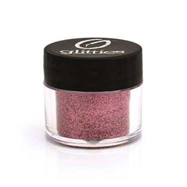 Imagem de GLITTIES - Pink Rouge - Grau cosmético extra fino (0,15 cm) Pó de glitter solto seguro para a pele! Perfeito para maquiagem, tatuagens corporais, rosto, cabelo, lábios, sabonete, loção, arte de unhas