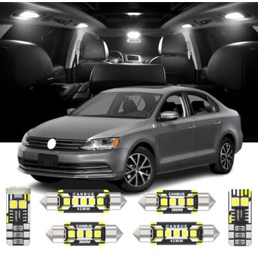 Imagem de 14 peças de substituição de luzes LED interiores para Volkswagen VW GOLF Jetta 5 MK5 GTI R32 lâmpada interior de LED branco coelho com ferramenta de instalação