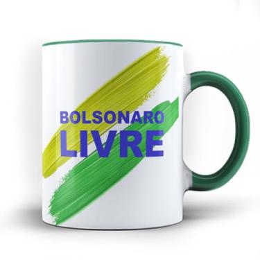 Imagem de Caneca xicara Presidente Bolsonaro Livre 25 (Verde)