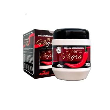 Imagem de Pomada Massageadora Pimenta Negra, 240g, reduz inchaços e inflamações leves