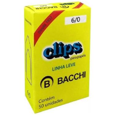 Imagem de Clips Galvanizado N.6/0 45Mm Caixa 50Un - Bacchi