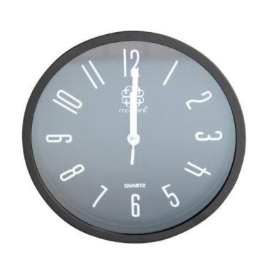 Imagem de Relógio de Parede Redondo Preto 26cm Quartz Silencioso Moderno Tendenc