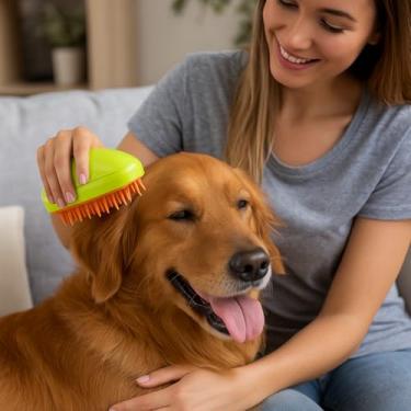 Imagem de Escova Tira Pelo Pet Vapor USB Recarregável para Cães e Gatos