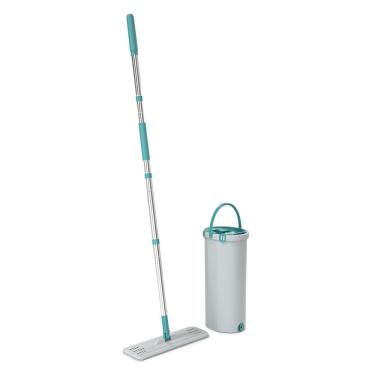 Imagem de Mop Lava e Seca FlashLimp Fit com Balde 2,5L e Refil – Cinza/ Verde Esmeralda 