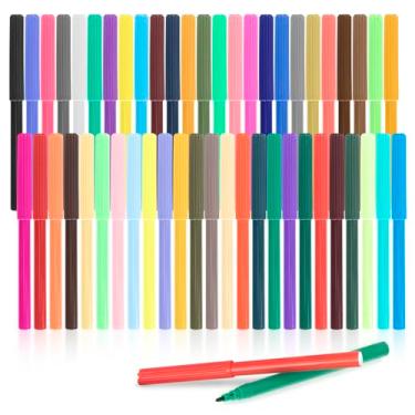 Imagem de Darice Pacote com 50 canetas marcadoras de ponta de feltro – cores sortidas para colorir, desenhar e fazer diários