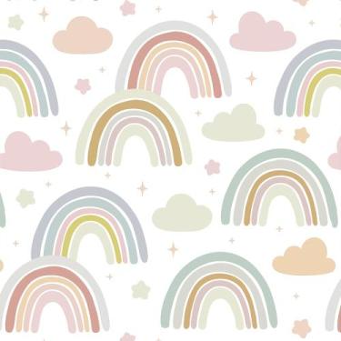 Imagem de Papel de Parede Boho Infantil Adesivo Autocolante para Quarto Sala - B