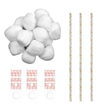 Imagem de Conjunto de 3 conjuntos de kit de reparo de isqueiro universal para isqueiros a gás a gasolina, incluindo enchimento de algodão e kit de substituição de pavio de feltro, fácil de usar