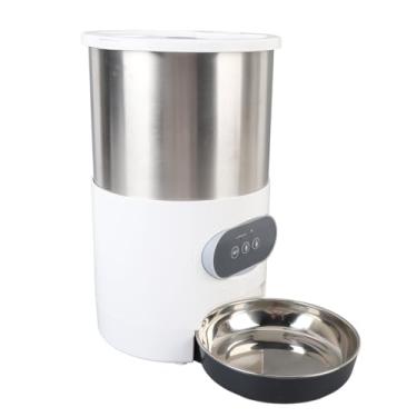 Imagem de Luqeeg Alimentadores Automáticos Alimentador Automático Temporizado para Gatos de 4L com Controle Preciso com Design Tigela Dupla para Vários Animais de Estimação Como Cães e Gatos