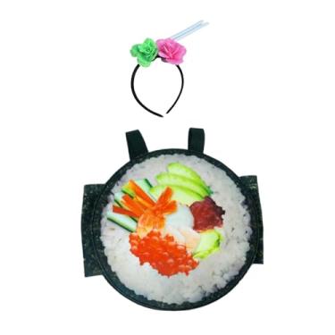 Imagem de Colaxi Fantasia de Halloween Sushi Roll Criativa para Festas Temáticas Carnaval, Tamanho Infantil
