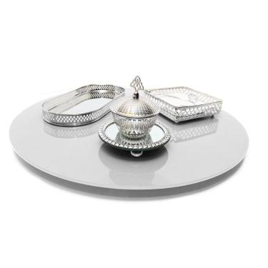 Imagem de Prato Giratório 75Cm De Vidro Temperado 8Mm Cor Branco