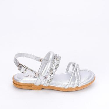 Imagem de Sandália Infantil Feminina Kidy Amar Comfort Prata