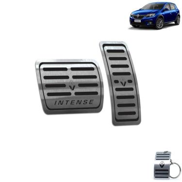 Imagem de Pedaleira Automático Aço Inox Renault Sandero Intense Preto