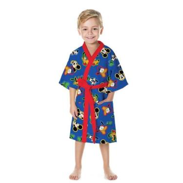 Imagem de Roupão Aveludado Infantil Mickey Lepper