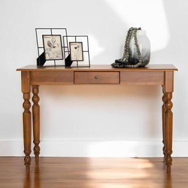 Imagem de Aparador para Sala ou Escrivaninha com Pés Torneados 1 Gaveta - Imbuia