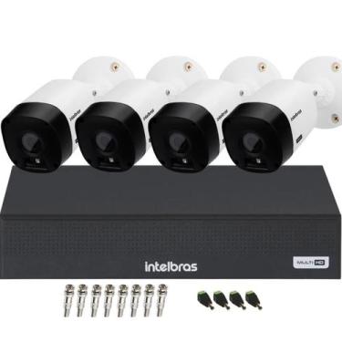 Imagem de Kit Cftv 4 Câmeras Infravermelho Segurança Intelbras HD 20m Dvr Intelb
