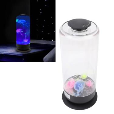 Imagem de Luqeeg Lâmpada LED de fantasia de medusa, luminária de mesa com 7 cores, decoração moderna silenciosa, melhora o humor, facilidade, luz noturna, decoração para relaxar na festa de aniversário de Natal