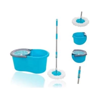 Imagem de MOP ESFREGÃO 360 BALDE 6 + 6 LITROS + 1 REFIL - Limpeza Rápida e Eficiente