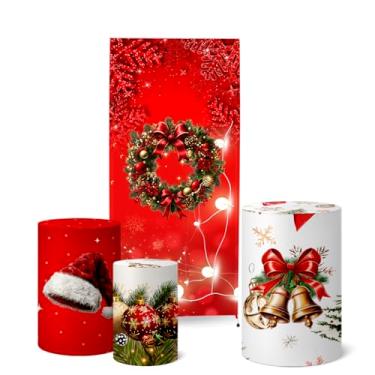 Imagem de Trio Capas Cilindro + Painel Lateral Romano Natal (K5NAT0057)