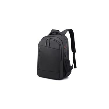 Imagem de Mochila impermeável para laptop 39L com porta USB preta - Lightbek Off