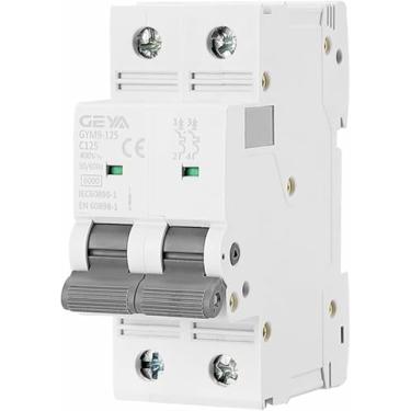 Imagem de Gym9-125 2pole Mini Disjuntor Dp Mcb Ture Cureent De 80a 100a 125a Ac Mcb Largura 35,6mm 400v 6ka, 100a, 2 Pole C Curve