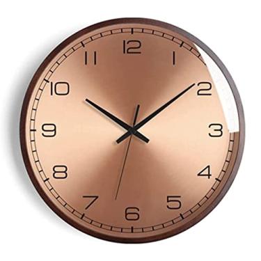 Imagem de Relógio de parede para quarto, relógio de parede redondo, relógio de parede, moderno, espelhado, relógio de parede de quartzo silencioso para quarto, sala de estar, casa, relógio de parede para sala
