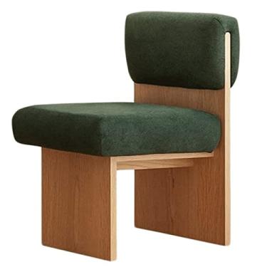 Imagem de Cadeira de jantar, cadeiras de jantar de madeira maciça, casual e confortável, cadeiras acolchoadas ergonômicas, para sala de estar, quarto, espreguiçadeira, luxo