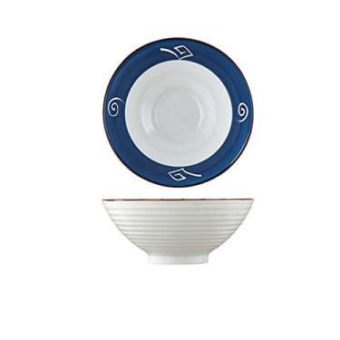 Imagem de WYUYIWH Tigela retro cerâmica grande sopa tigela de macarrão tigela de macarrão de carne bovina tigela de ramen retro tigela de salada de frutas (cor: 4)