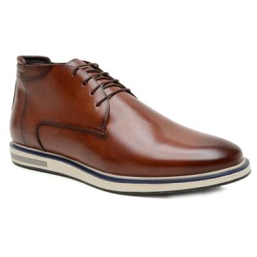 Imagem de Turunelli Calçados Bota Masculina Solado Bicolor Málaga, Coturno em Couro Naturalle, Forro em Couro, Solado Micro Expandido, Cadarço Encerado, Casual Elegante, Numeração 37-43 (Mooca, Padrao, BR, Adulto, Numérico, 39)