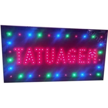 Imagem de 127v Painel led letreiro Luminoso placa Tatuagem - Telintec