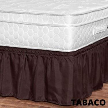 Imagem de Saia Para Cama Box Casal KING - minha loja bordados, Marrom