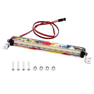 Imagem de TCRC Splash Anodizing Aluminum RC Light Bar 24 LED 120mm Roof Light Kit for 1/10 Axial SCX10 Traxxas TRX4 Arrma Karton Redcat GEN8 RC Crawler Car