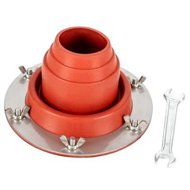 Imagem de menolana Protetor de barraca para fogão, anel de proteção anti-escaldante, resistente a altas temperaturas, base redonda, protetor de barraca, tubo de teto, Laranja