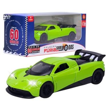 Imagem de Carrinho Miniatura Verde Pull Back C/Som e luz 1:32 - Castela