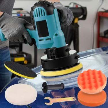 Imagem de Politriz e Lixadeira Elétrica 850W 5 Polegadas Profissional 6 Velocidades 600-4500rpm Automotiva (Azul 220V)