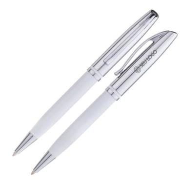 Imagem de Caneta Crown Personalizada Esferográfica Filadelfia Gravação Nome Logo (Branco)