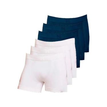 Imagem de Kit com 6 Cuecas Boxer Hope Smc61020 Colorido, Branco, G