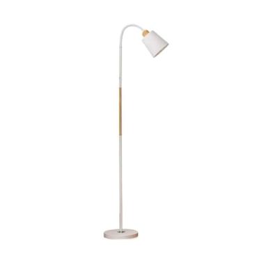 Imagem de Luminária de Chão Articulada 1,9m em Metal – Coluna com Pedestal Moderno Bivolt para Sala, Quarto ou Escritório (BRANCO 8061)