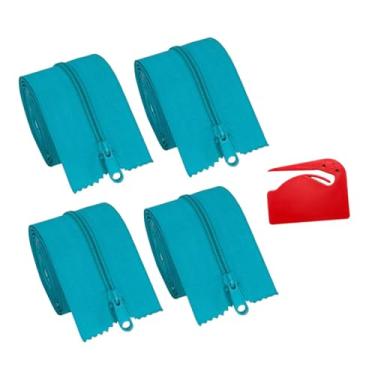 Imagem de Vaveren 4 zíperes de porta autoadesivos, resistentes, de substituição, barreira de proteção contra poeira para telas internas e externas de lona de barraca, Verde