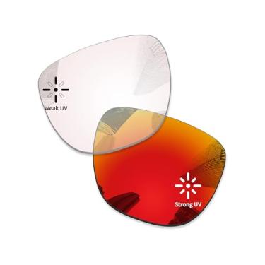 Imagem de Combine8 Lentes de reposição de proteção UV para óculos de sol RayBan Meta Wayfarer RW4008 53 mm resistentes a arranhões - Fotocromático vermelho eclipse - não polarizado