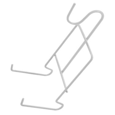 Imagem de HOMSFOU Suporte de xícara de café, organizador de chávenas de chá, organizador de canecas, suporte de prateleira, pires, suporte de exibição de pires, suporte para lanches, ferro branco, estilo