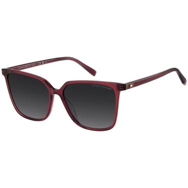 Imagem de Óculos de Sol Tommy Hilfiger Th 2292/S LHF - Vermelho Burgundy 55-Feminino