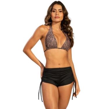 Imagem de Biquíni Bionda Calsinha Lisa Vekyo Cintura Alta Moda Praia Feminina Co